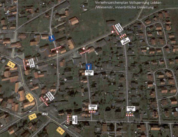 Straßensperrung Lobker Straße 2021