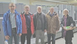 Chronikteam in der Druckerei