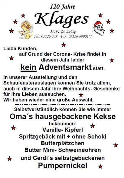 Kein Adventsmarkt 2020 1