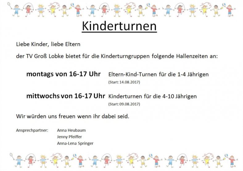 Kinderturnen 2017