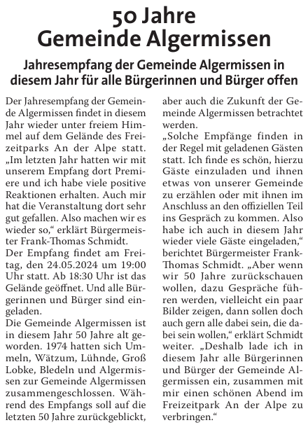 Einladung Jahresempfang 2024