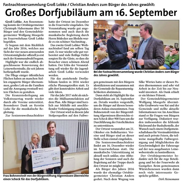 Algermissener Gemeindebote 05.02.2016