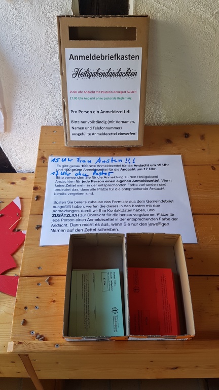 Anmeldezettel Andachten
