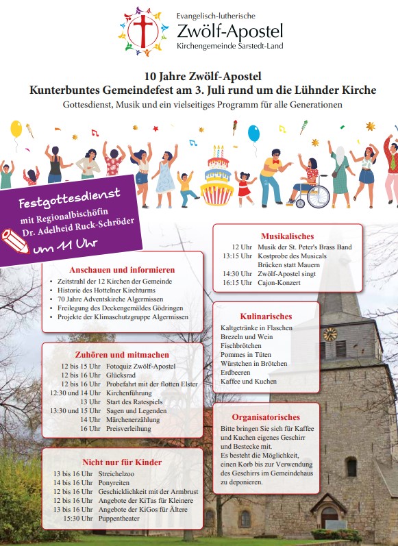 Programm 12 Apostel Jubiläum