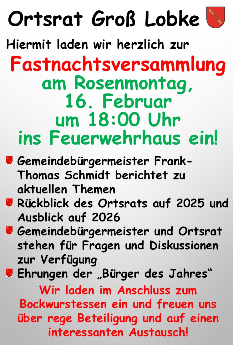 Flyer Fastnachtsversammlung 2026