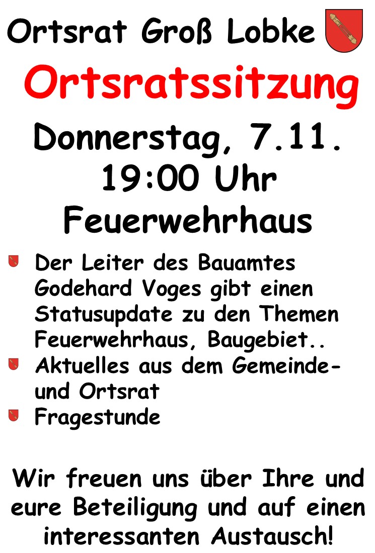 Flyer Ortsratssitzung 07.11.2024