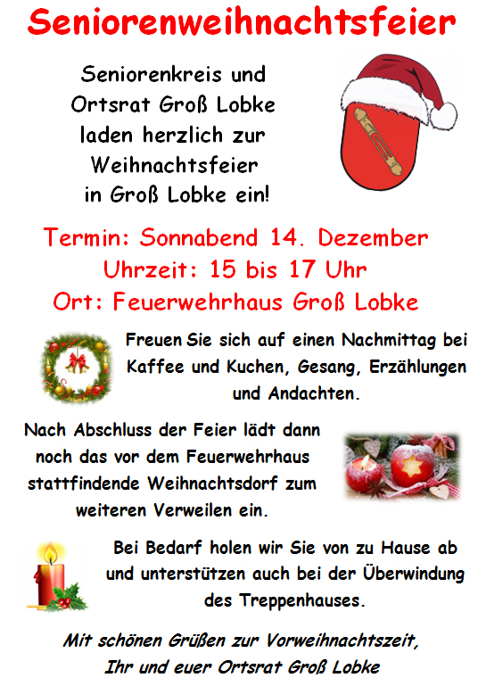 Seniorenweihnachtsfeier 2019